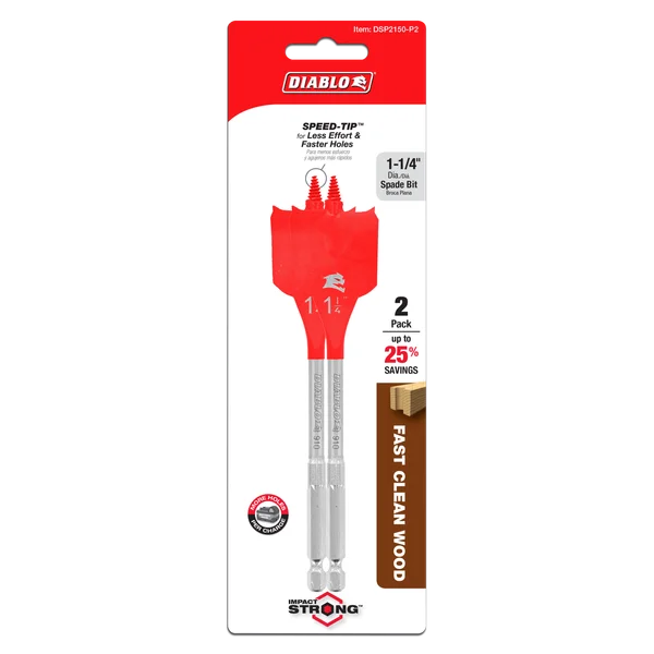 Diablo Spade Bit 1-1/4 X 6 2PK - DSP2150-P2