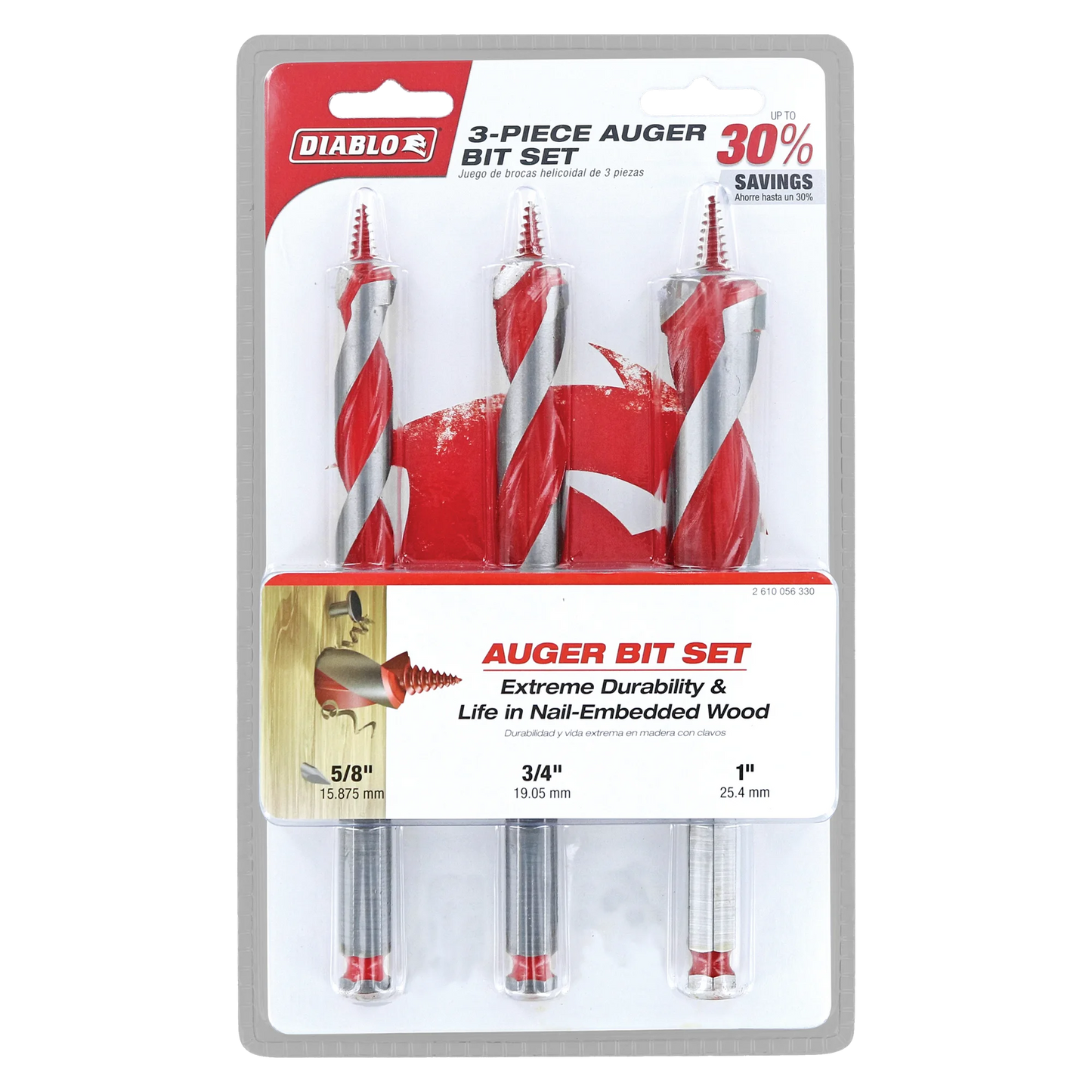 Diablo Auger Bit Set 3-PC - DAG1900-S3