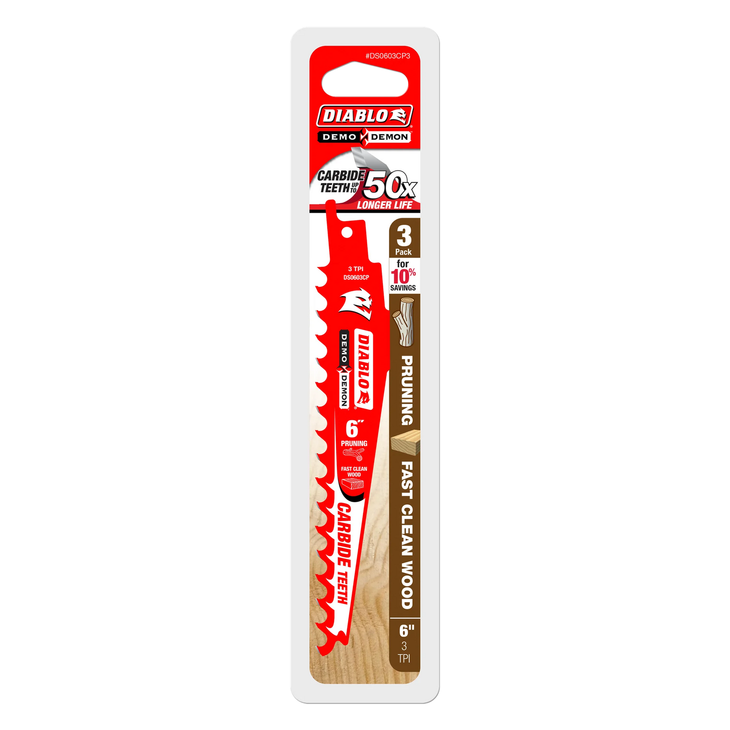 3PK 6  TCT FAST WOOD + PRUNING - DS0603CP3