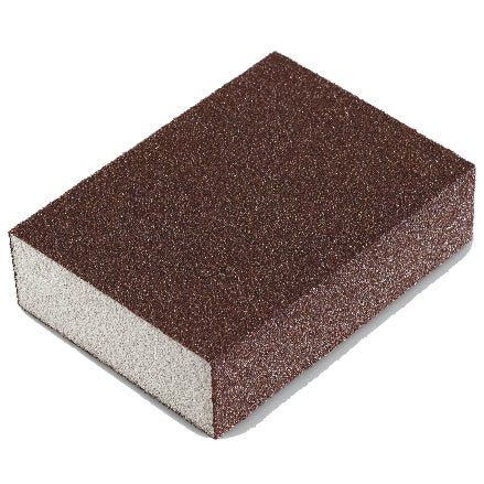 INDASA ALUMINUM OXIDE FOUR SIDED SANDING BLOCK 100 GRIT (3.75 X 2.75 X 1") - IND-3200B-100