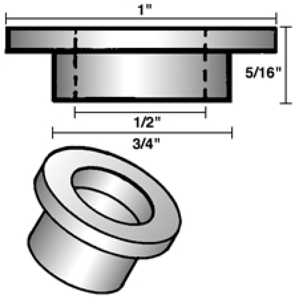 FREEBORN SHORT STYLE T-BUSHINGS 1/2" X 3/4" - FRE-AM92-008