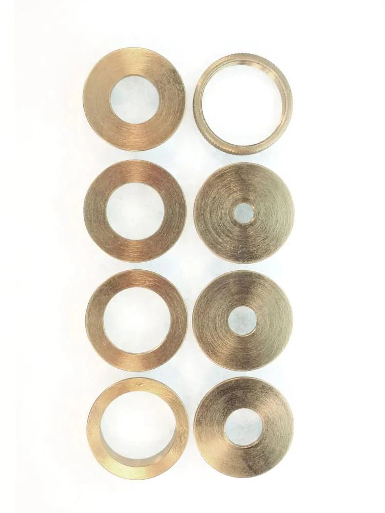 Whiteside Base Plate Reducers Solid Brass Set of 8 - 9510